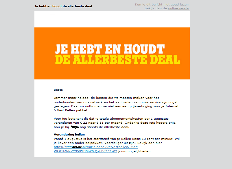 Wat? 40% prijsverhoging, dat gaan wij dus niet doen!